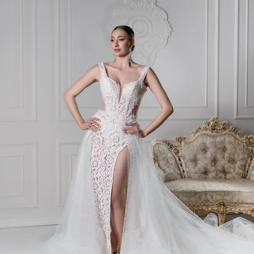 Fish silhouette wedding dress: elegance and grace in one look
